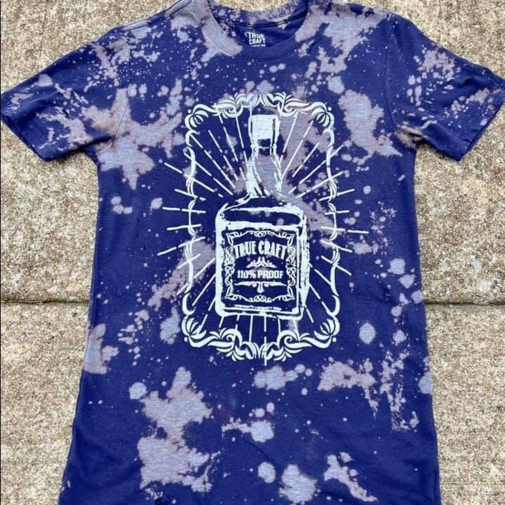 Whiskey Bottle Bleached T-shirt
